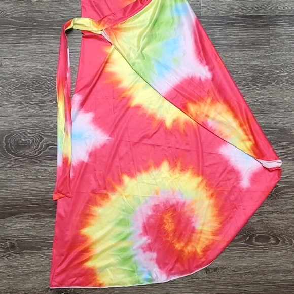 High Wasit Tie-Dye Wrapover Skirt 🧡💛❤ - Picture 4 of 8